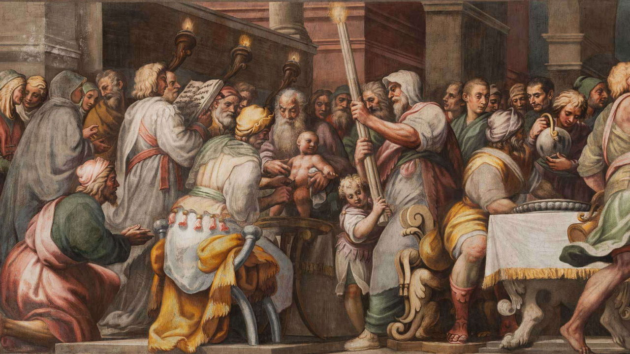 Third scene: The Circumcision of Jesus 