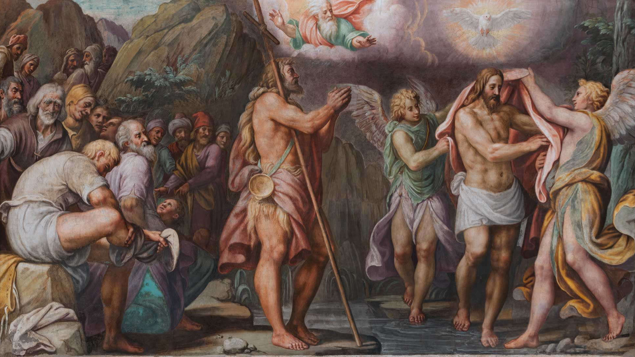 Sixth scene: the Baptism of Jesus
